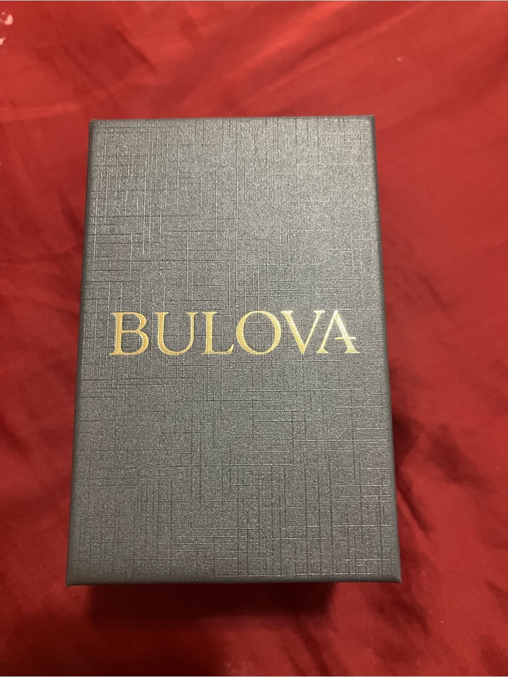 Bulova Black Box with Gold Logo